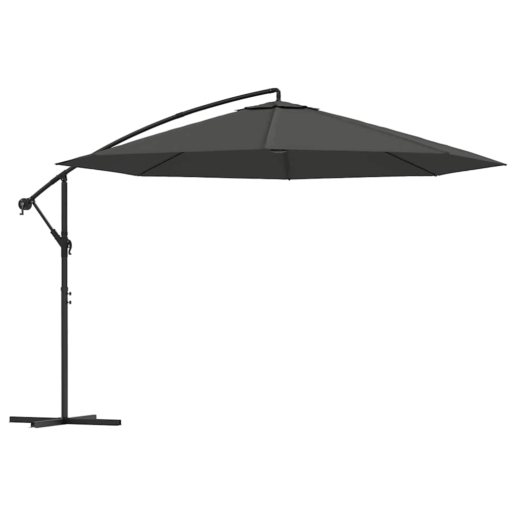 Vidaxl plovoucí parasol s hliníkovým pólem 350 cm antracitu -