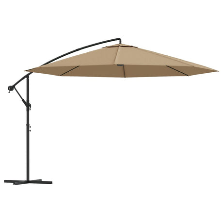 Vidaxl flytende parasol med aluminiumstang 350 cm taupe