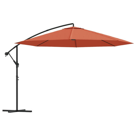 Vidaxl schwimmender Sonnenschirm mit Aluminiumstange 350 cm terrakottafarben