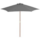 Vidaxl -Parasol mit Holzstange 270 cm Anthrazit