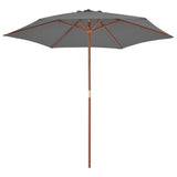 Vidaxl -Parasol mit Holzstange 270 cm Anthrazit