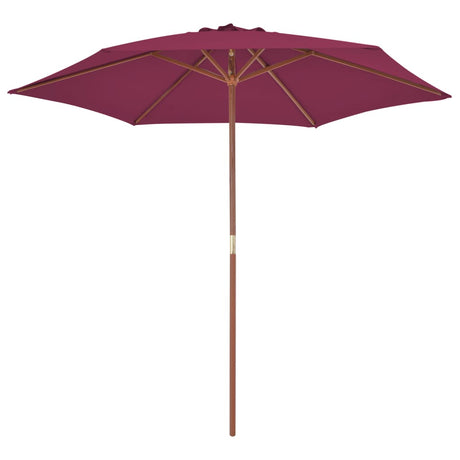 Vidaxl Parasol mit Holzstange 270 cm Bordeaux Rot