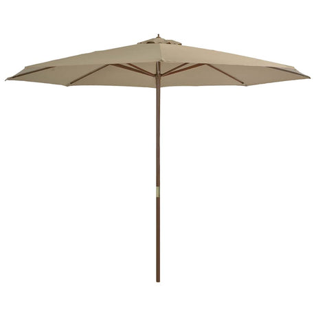 Vidaxl -Parasol mit Holzstange 350 cm Taupe
