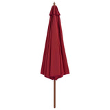 Vidaxl Parasol mit Holzstange 350 cm Bordeaux Rot