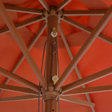 Vidaxl Parasol con polo in legno 350 cm in terracotta