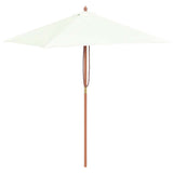 VIDAXL -Parasol mit Holzstange 150x200 cm sandgeläutet