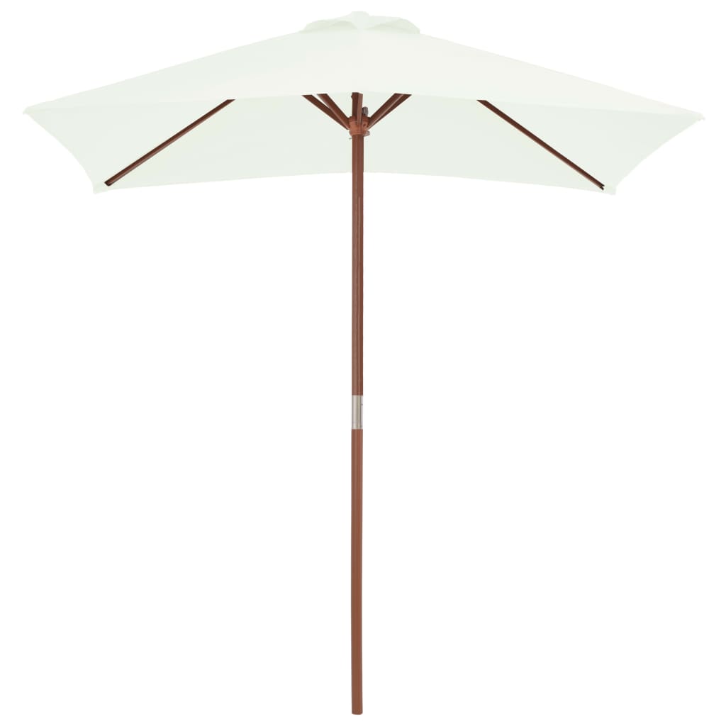 Vidaxl Parasol with wooden pole 150x200 cm sand -colored