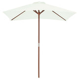 Vidaxl Parasol with wooden pole 150x200 cm sand -colored