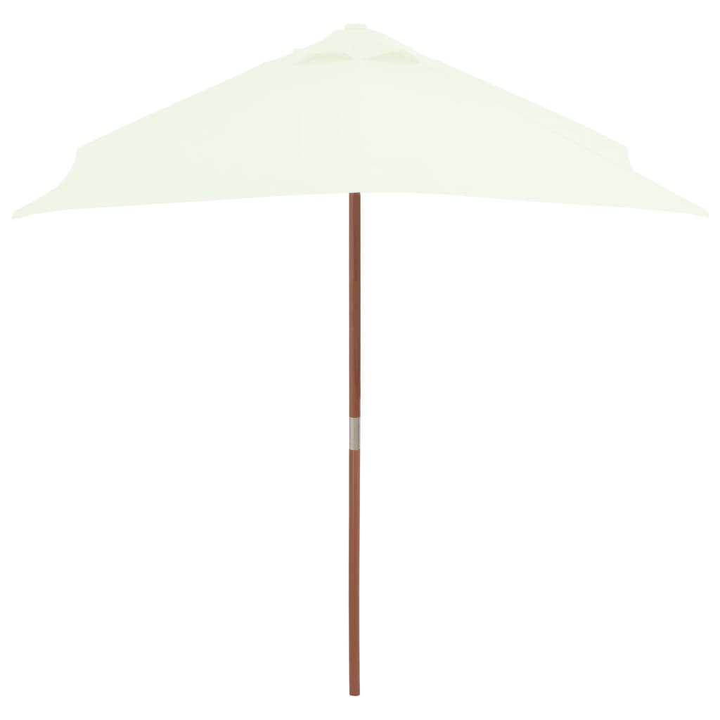 Vidaxl Parasol with wooden pole 150x200 cm sand -colored