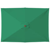 Vidaxl -Parasol mit Holzstange 150x200 cm Grün