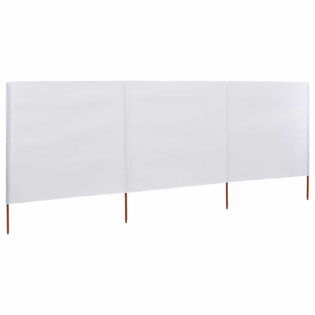 Vidaxl Windschutzscheibe 3 Paneele 400x120 cm Stoff weiß