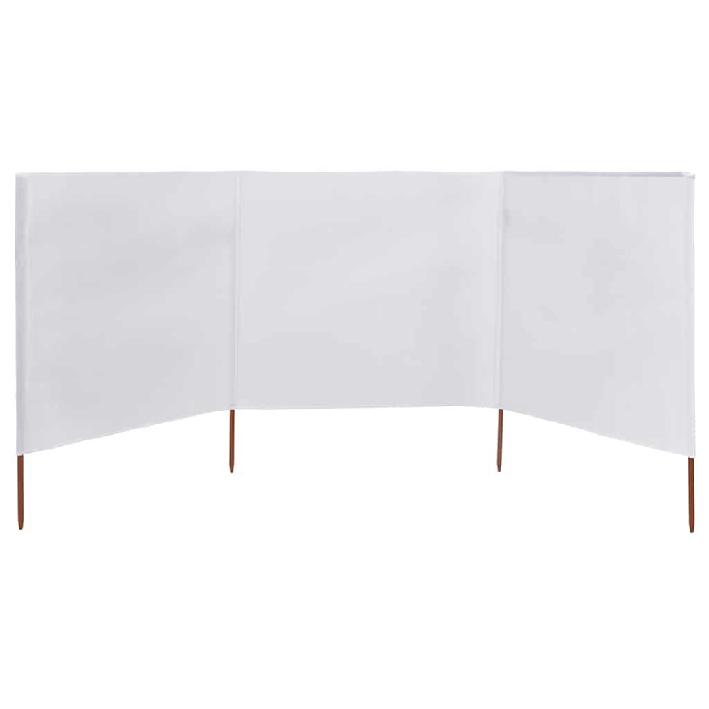 Vidaxl Windschutzscheibe 3 Paneele 400x120 cm Stoff weiß