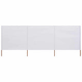 Vidaxl Windschutzscheibe 3 Paneele 400x120 cm Stoff weiß
