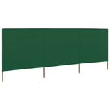 Vidaxl Windschutzscheibe 3 Paneele 400x120 cm Stoff grün