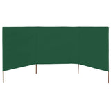 Vidaxl Windschutzscheibe 3 Paneele 400x120 cm Stoff grün