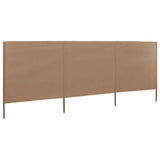 Vidaxx Windschutz 3-teilig 400x120 cm Stoff Taupe