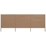 Vidaxx Windschutz 3-teilig 400x120 cm Stoff Taupe