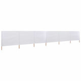 Vidaxl Windschutzscheibe 6 Paneele 800x80 cm Stoff weiß