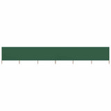 Vidaxl Windschutzscheibe 6 Paneele 800x80 cm Stoff grün