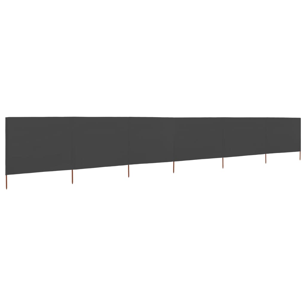 Vidaxl Windschutzscheibe 6 Paneele 800x80 cm Stoff grau