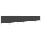 Vidaxl Windschutzscheibe 6 Paneele 800x80 cm Stoff grau