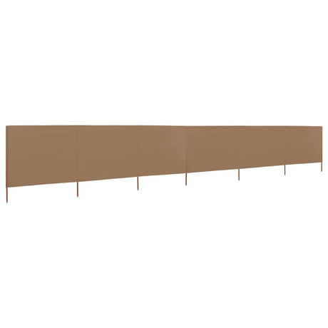 Vidaxl Windschutzscheibe 6 Paneele 800x80 cm Stofftaupe