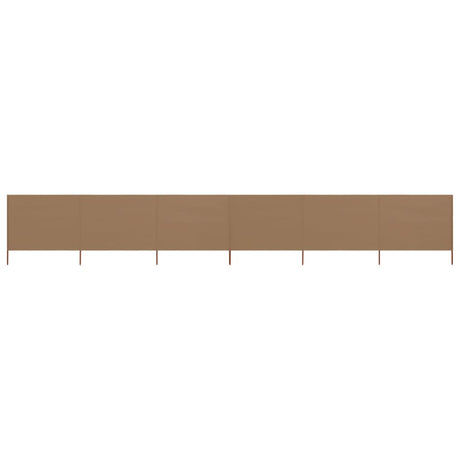 Vidaxl Windschutzscheibe 6 Paneele 800x80 cm Stofftaupe