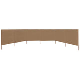 Vidaxl Windschutzscheibe 6 Paneele 800x80 cm Stofftaupe
