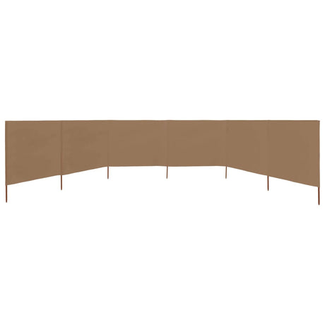 Vidaxl Windschutzscheibe 6 Paneele 800x80 cm Stofftaupe