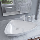 Vidaxl Washbeer Triangular 645x455x115 mm Keramik Weiß