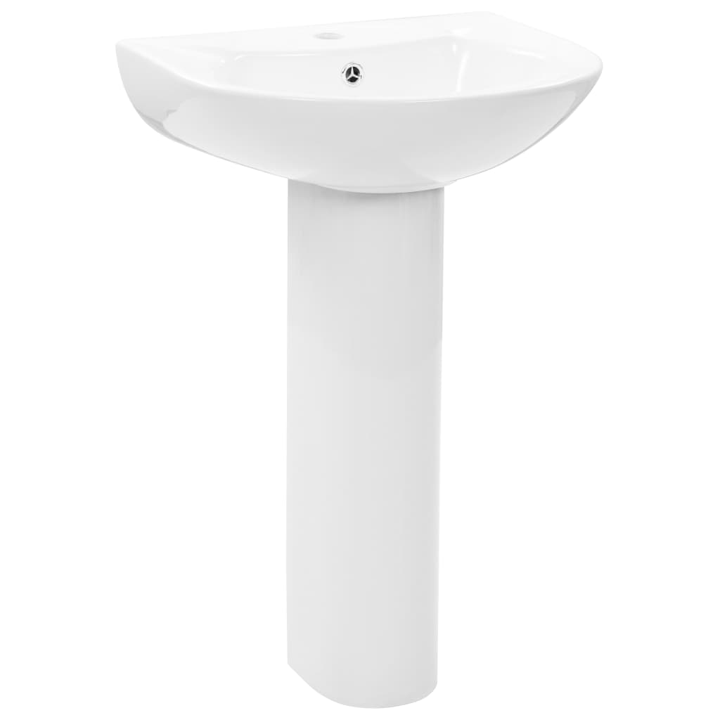 Vidaxl Washbasin en el pie separado 520x440x190 mm de cerámica blanca