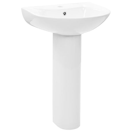 Vidaxx Waschbecken auf Fuß freistehend 520x440x190 mm Keramik weiß