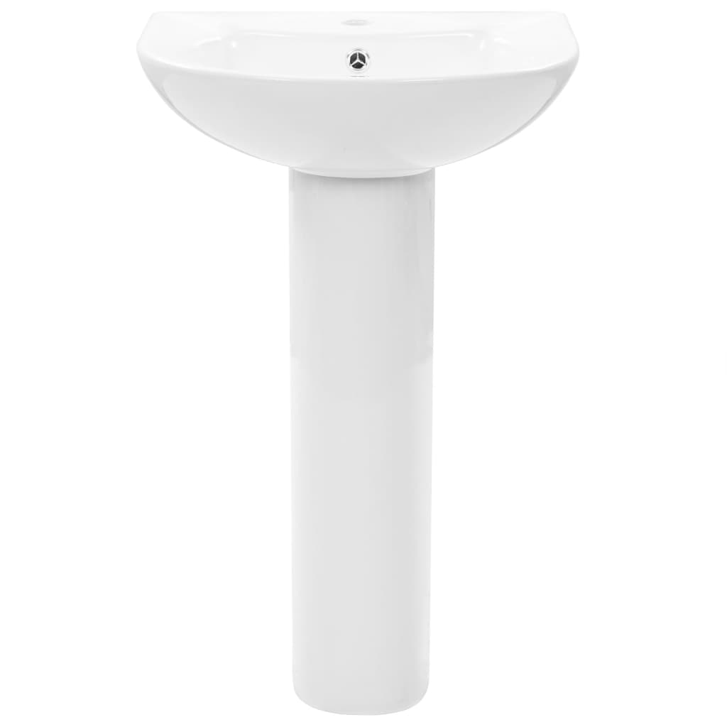 Vidaxl Washbasin til fots løsrevet 520x440x190 mm keramisk hvit