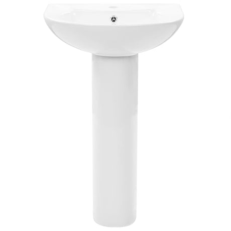 Vidaxx Waschbecken auf Fuß freistehend 520x440x190 mm Keramik weiß