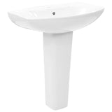 Vidaxl Washbasin pěšky oddělený 650x520x200 mm keramická bílá bílá