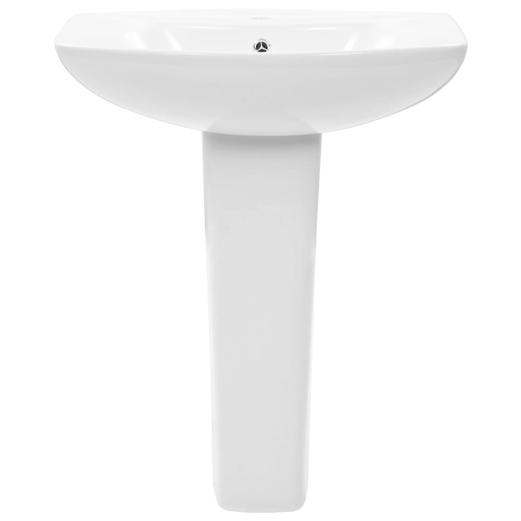 Vidaxl Washbasin pěšky oddělený 650x520x200 mm keramická bílá bílá