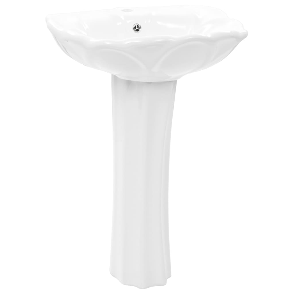 Vidaxl Washbasin na stóp odłączony 580x510x200 mm ceramiczny biały