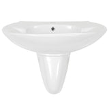 Vidaxl Washbasin Wall -namontovaná 690x520x210 mm keramická bílá