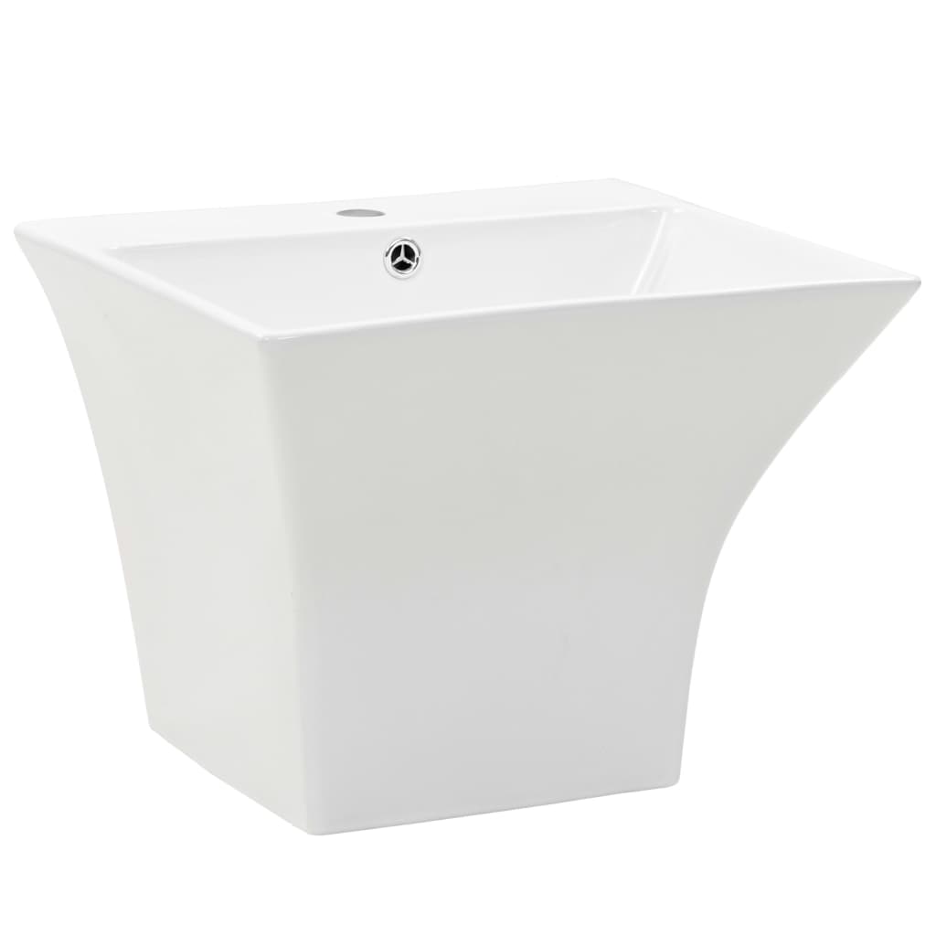 Vidaxl stena Washbasin -a -moted 500x450x410 mm keramična bela