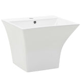 Vidaxl Washbasin Wall -Montert 500x450x410 mm keramisk hvit