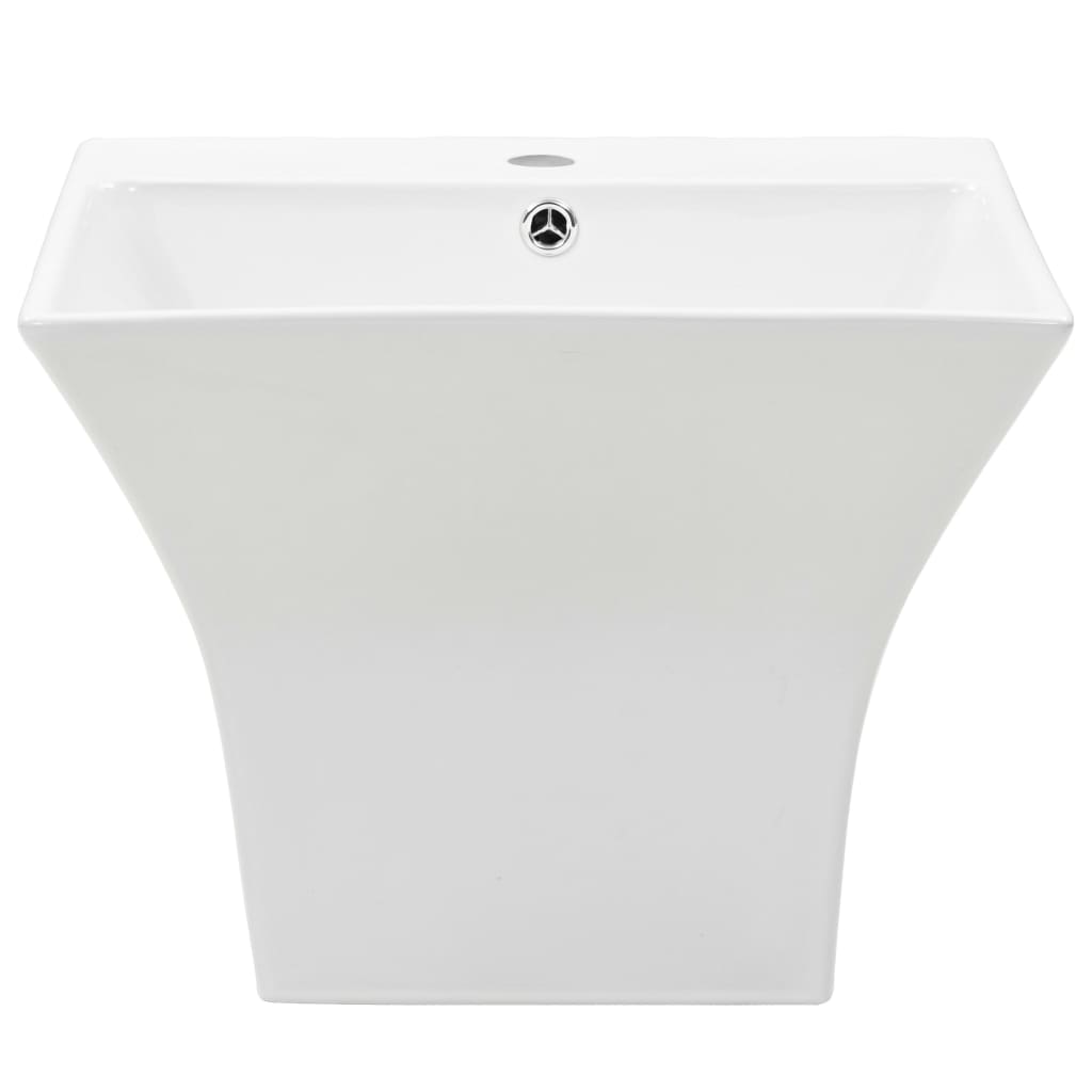 Vidaxl Washbasin Wall -Montert 500x450x410 mm keramisk hvit