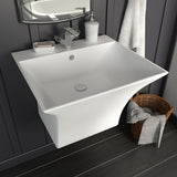 Vidaxl stena Washbasin -a -moted 500x450x410 mm keramična bela