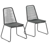 Vidaxl tuinstoelen 2 st poly rattan zwart