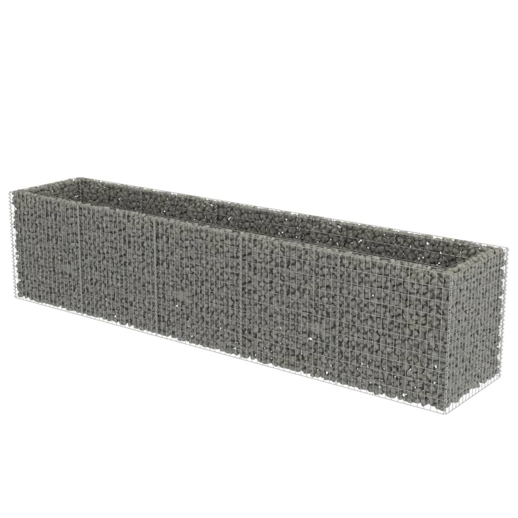 Vidaxl Gabion Planungsbox 450x90x100 cm verzinkter Stahl erhöht