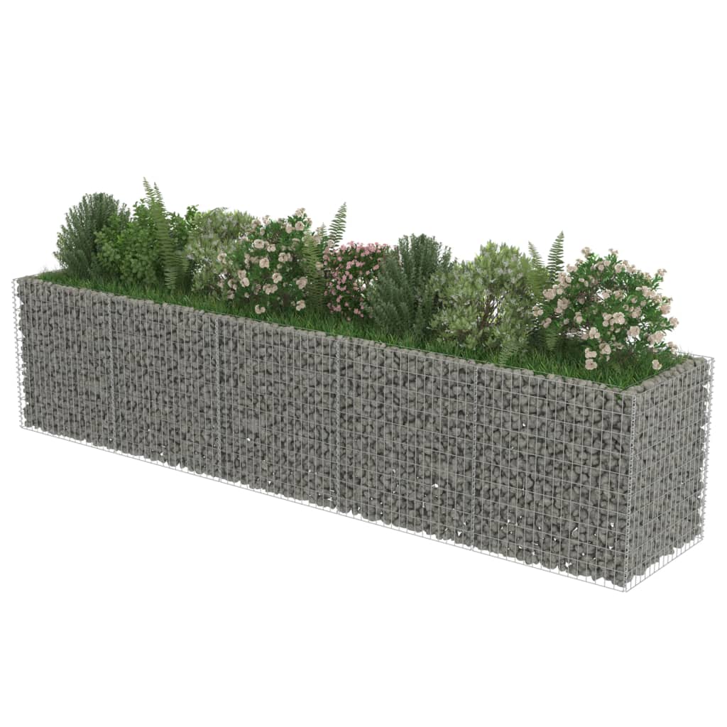 Scatola di pianificazione Gabion Vidaxl raccolta in acciaio zincato 450x90x100 cm