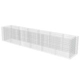 Vidaxl Gabion Planning Box hevet 540x90x100 cm galvanisert stål