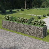 Vidaxl Gabion Planning Box hevet 540x90x100 cm galvanisert stål