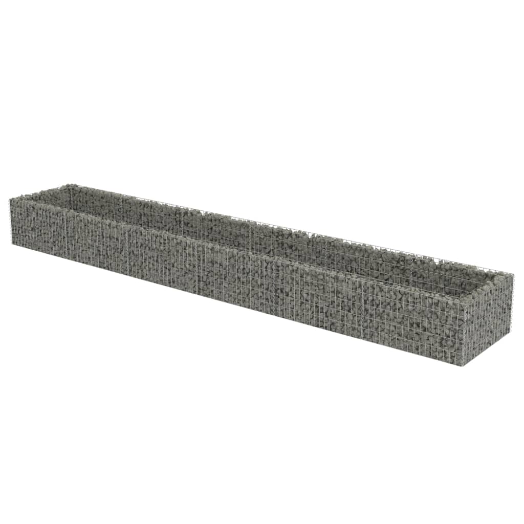 Vidaxl Gabion Planter hævet 540x90x50 cm galvaniseret stål