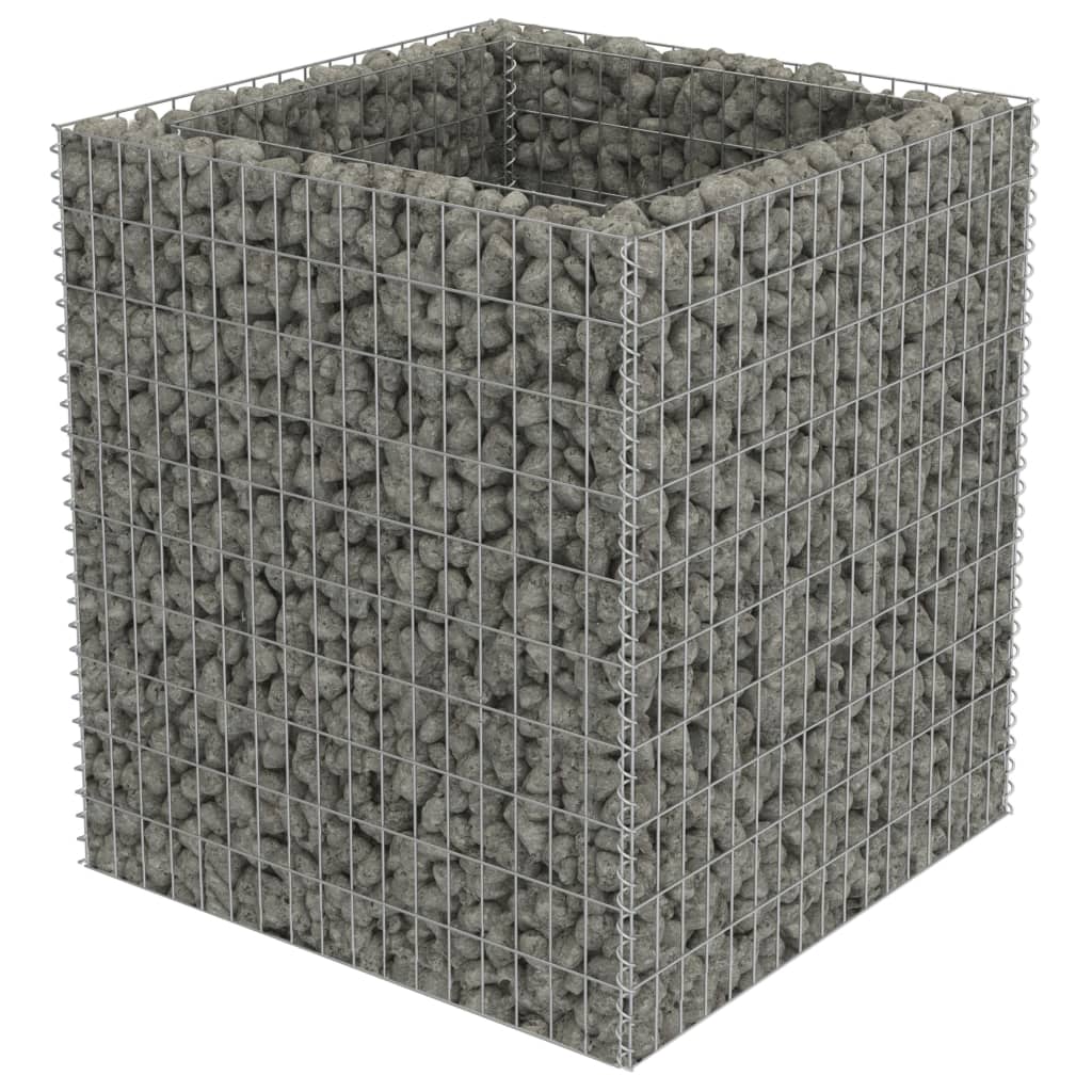 Vidaxl Gabion Planter insenté 90x90x100 cm en acier galvanisé