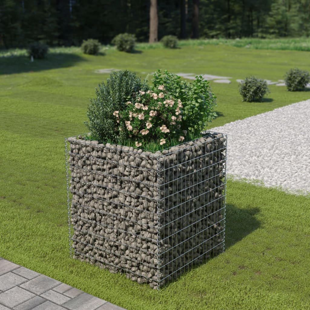 Vidaxl Gabion Sadzarka Zastanowana 90x90x100 cm ocynkowana stal